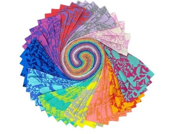 Tula Pink True Colors Wildflower Fabric Jelly Roll: 40 Precut 2.5" Strips