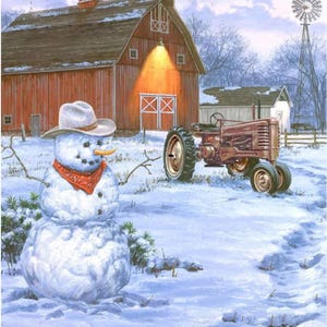 36&quot; Panel - A Nostalgic Christmas - Country Christmas Panel - Sold by the Panel - Cotton Fabric