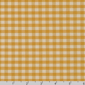 Robert Kaufman Crawford Gingham Yarn Dyed 1/4 Inch Gingham Mustard Cotton Fabric image 1