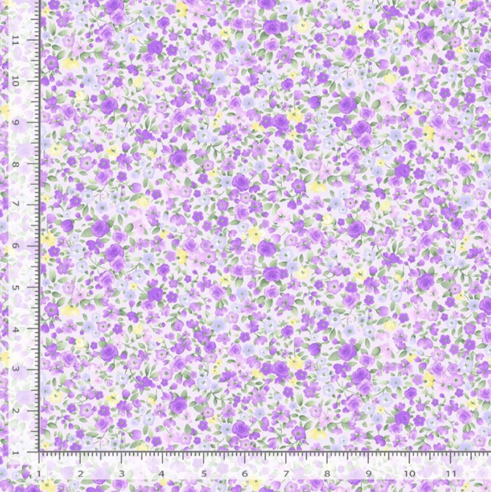 Tiny Antique Floral Lilac Fabric by Timeless Treasures – 100% Cotton ...