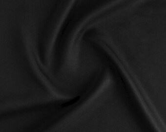 Midnight Black Rayon Fabric: Lightweight 42" Wide, Garment Sewing
