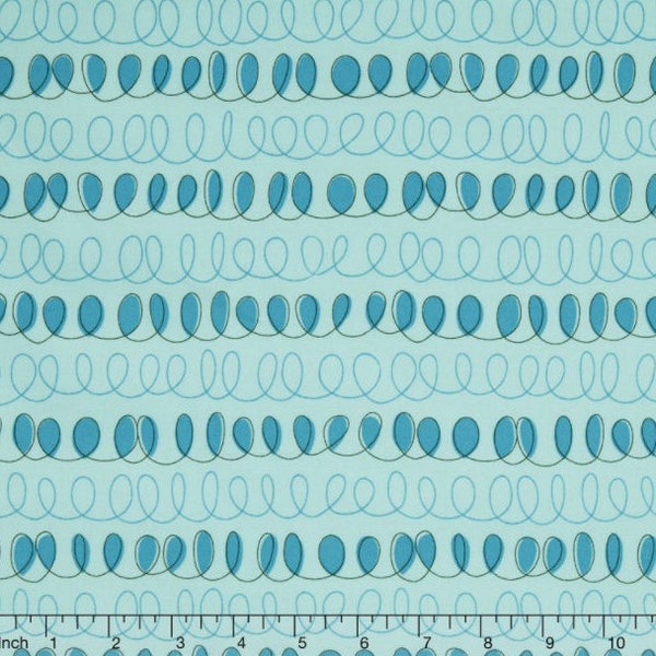 Moda Fabrics - Monkey Tales - Aqua Doodle - Cotton Fabric