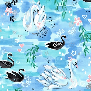 Enchanted Lake - Waltz in the Willows Aqua Metallic - Cotton Fabric