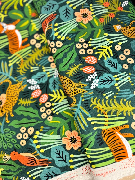 Rifle Paper Co. Camont Lemon Grove Mint Metallic - Cotton + Steel - PER QUARTER METRE Rifle Paper Co. Camont Lemon Grove Mint Metallic - Cotton + Steel - PER QUARTER METRE
