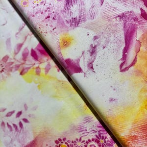 Gradients 2 Sunrise - Watercolor Garden Pink - Digital Print - Cotton Fabric