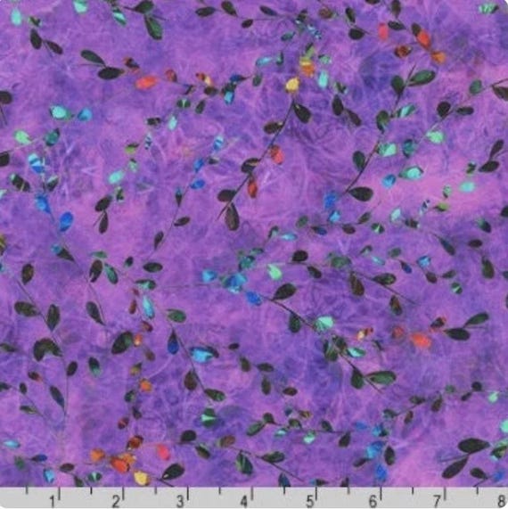 Venice Lilac Foliage Fabric Christiane Marques Robert Kaufman Cotton Fabric