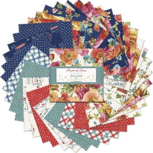 Roots of Love 5 Karat Crystals/Charm Packs - 42, 5" x 5" Precut Fabric Squares