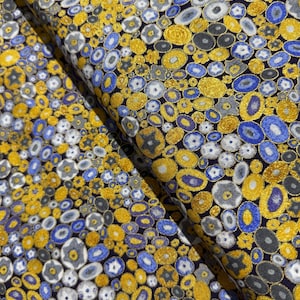 Gustav Klimt - Cobalt Gold Metallic - Cotton Fabric