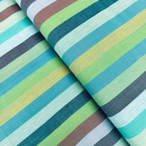 Rayas tejidas Kaffe Fassett - Raya ancha – Azul de Philip Jacobs - Tela de algodón teñida en hilo