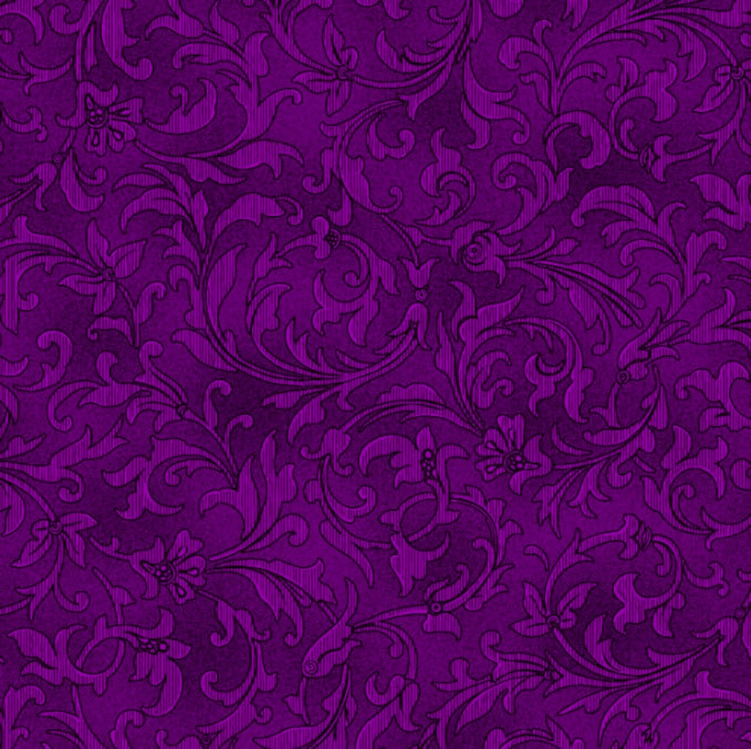 Floral Fantasy - Scroll Crocus Fabric by Jinny Beyer - Cotton Fabric - Etsy