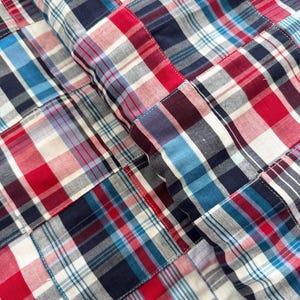 Tela americana Madras Plaid Patchwork: acolchado de algodón teñido en hilo