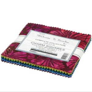 Artisan Batiks Welcome To Paradise Charm Pack - 42, 5&quot; x 5&quot; Precut Fabric Squares