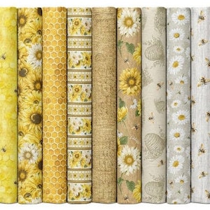 Honey Bee Farm - Digital Print - Cotton Fabrics - Sold by the Yard