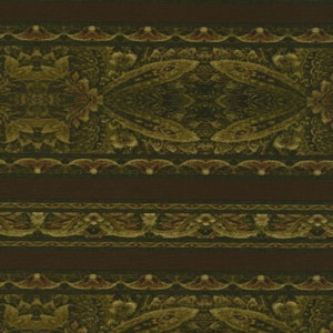 RJR Fabrics - Border Basics - Chelsea Border Brown Fabric by Jinny Beyer - Cotton Fabric