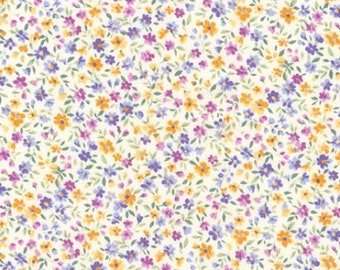 Sevenberry Spring Floral Cotton Fabric: Bouquet Print