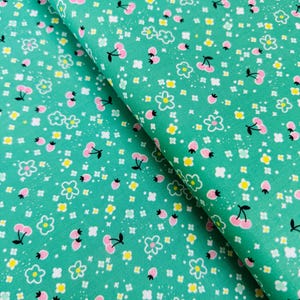 Berry Print Cotton Quilting Fabric - Fruitopia Berrylicious Lime