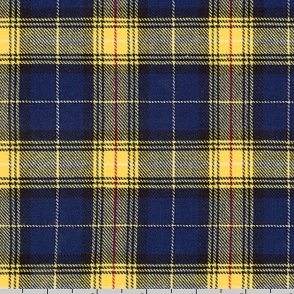 Robert Kaufman - 57" Width - Sevenberry Classic Plaid Twill - Blue Yarn Dyed Twill Fabric