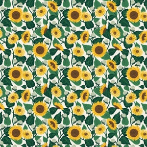 Curio - Sunflower Fields - Cream Fabric by Rifle Paper Co. - Cotton Fabric