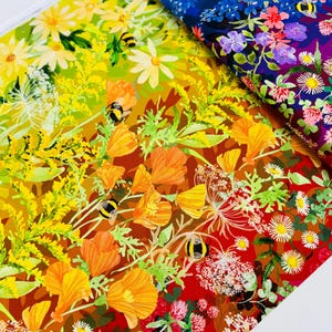 Wild Blossoms Rainbow – Wildflowers Rainbow Ombre Fabric by Robin Pickens for Moda Fabrics | 100% Cotton