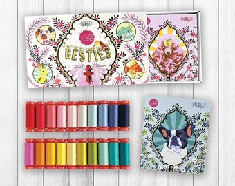 Aurifil 50wt Cotton Thread Box: Tula Pink Besties Collection