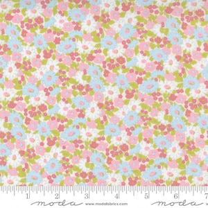Moda Fabrics - Grace - Pastel Small Florals Blush Pink fabric by Brenda Riddle - Cotton Fabric