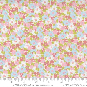 Grace - Pastel Small Florals Blush Pink fabric by Brenda Riddle - Cotton Fabric