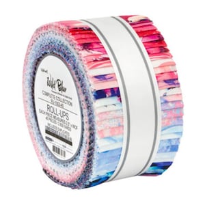 Wild Blue Complete Collection Roll Up/Jelly Roll by Wishwell - 40, 2.5&quot; x 42&quot; Precut Fabric Strips