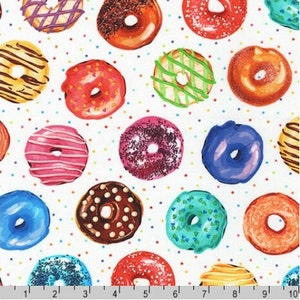 Sweet Tooth - Donuts Fabric by Mary Lake Thompson - Cotton Fabric