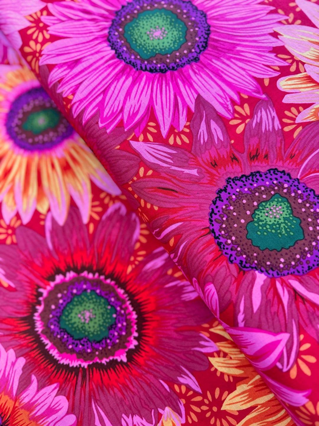 Kaffe Fassett Van Gogh Red Fabric by Philip Jacobs - Etsy