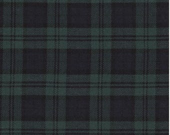 57" de ancho - Sarga clásica a cuadros Sevenberry - Tela de sarga teñida en hilo Hunter