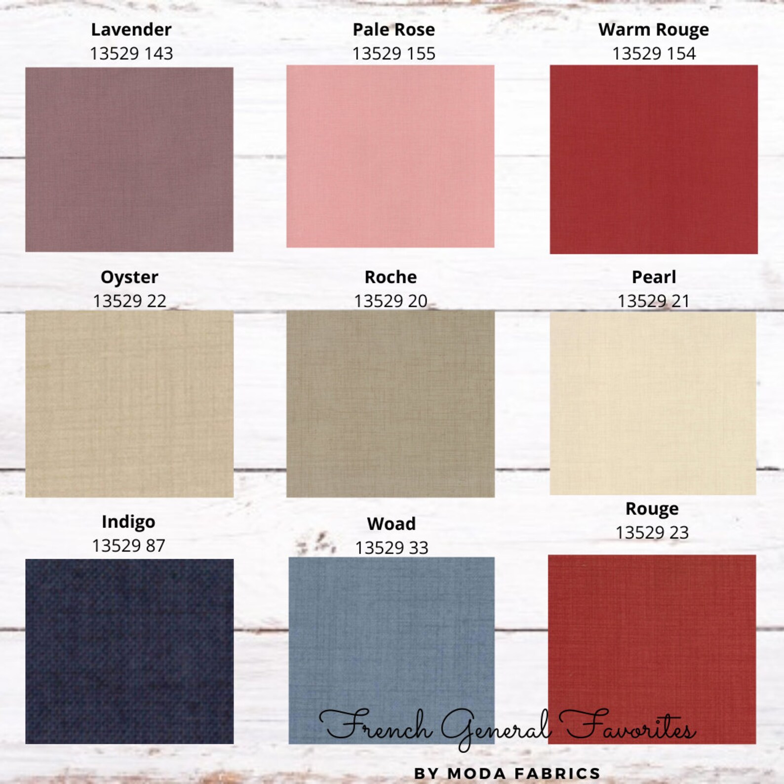 Moda Fabrics French General Favorites Cotton Fabrics by Etsy