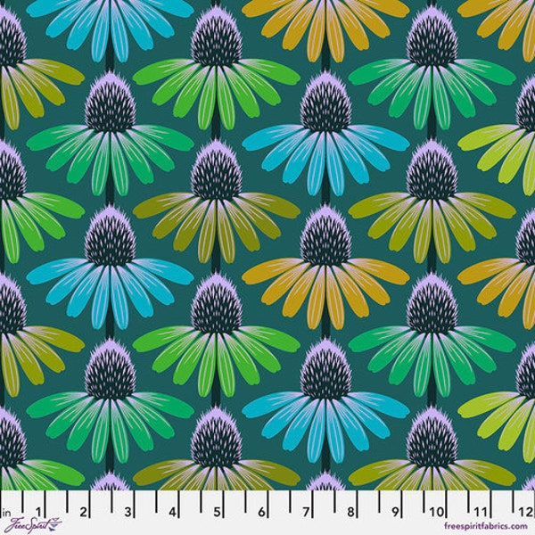 Free Spirit - Love Always - Echinacea Glow - Algae Fabric by Anna Maria Horner - Cotton Fabric