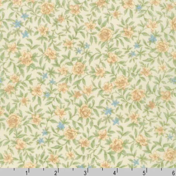 Robert Kaufman - Cotton Lawn - Sevenberry Petite Nostalgia Lawn Cream Fabric - Cotton Lawn Fabric