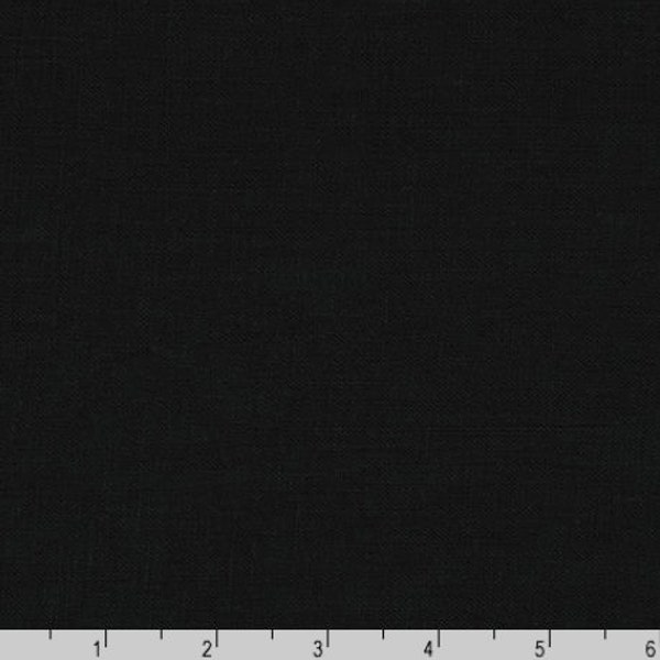 Robert Kaufman - Waterford Linen Black Fabric - 54" Width - 100% Linen Fabric