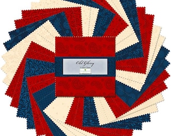 Old Glory 5 Karat Gems/Charm Pack - 42, 5" x 5" Precut Fabric Squares