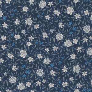 Tessuto Cotton Lawn - Sevenberry Petite Nostalgia Lawn Navy - Tessuto Cotton Lawn