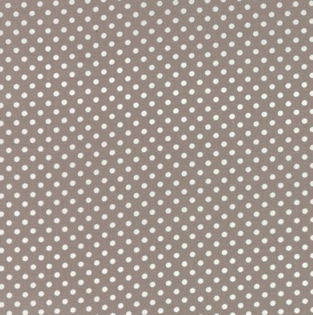 Moda Fabrics 45 Dottie Dottie Small Dots Stone Cotton Fabric Etsy