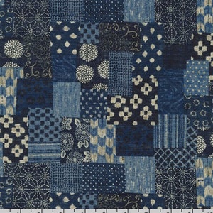 Robert Kaufman - Sevenberry Nara Homespun Indigo Fabric by Sevenberry - Cotton Fabric
