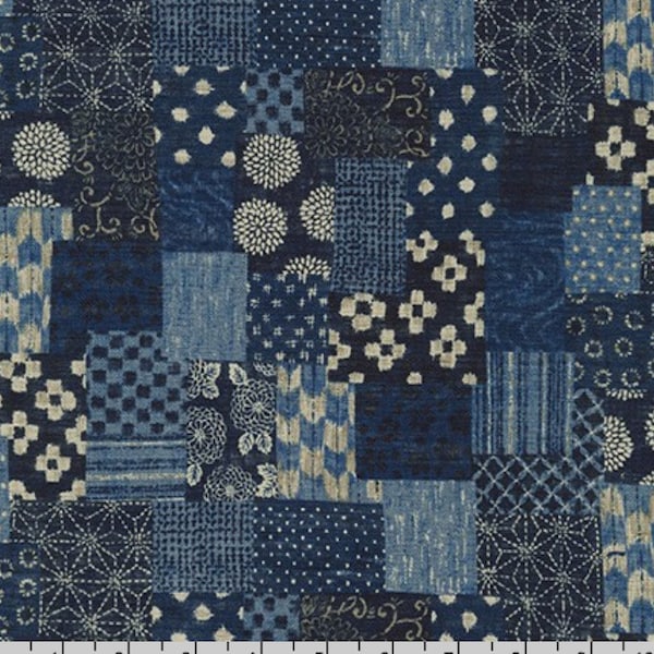 Robert Kaufman - Sevenberry Nara Homespun Indigo Fabric by Sevenberry - Cotton Fabric