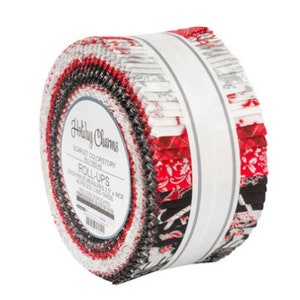 Holiday Charms - Scarlet Colorstory Roll Up/Jelly Roll - 40, 2.5&quot; of Precut Fabric Strips