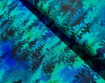 108&quot; Wide - Forest Trees Quilt Backing Fabric - Digital Print - Cotton Fabric