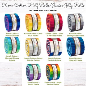 Robert Kaufman - Kona Cotton Half Rolls/Junior Jelly Rolls - 24, 2.5" x 42" Precut Fabric Strips