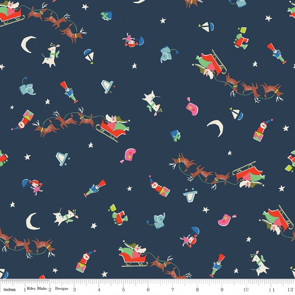 Riley Blake - Way Up North - Flight Navy Fabric by Jill Howarth - Cotton Fabric
