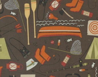 Camping Gear Cotton Fabric – The Outdoors by Stacy Iest Hsu