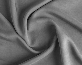 Silver Grey Rayon Fabric: Lightweight 42" Wide, Garment Sewing