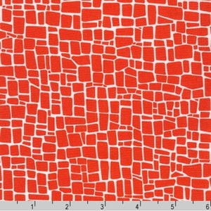 Robert Kaufman - Dinoroar - Red Fabric by Sea Urchin Studio - Cotton Fabric