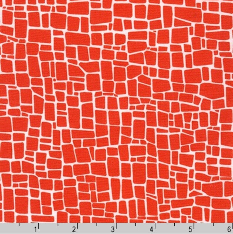 Robert Kaufman Dinoroar Red Fabric by Sea Urchin Studio Cotton Fabric image 1