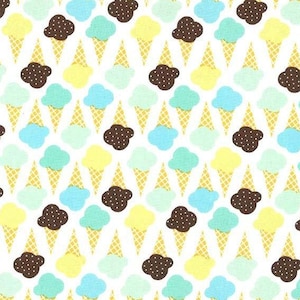 Helado Gritas - Juego de Conos Glaseado - Tela de Algodón