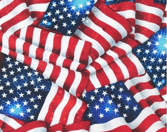 108" Wide - Patriots Wide - Americana Quilt Back by Andrea Brooks - Cotton Fabric