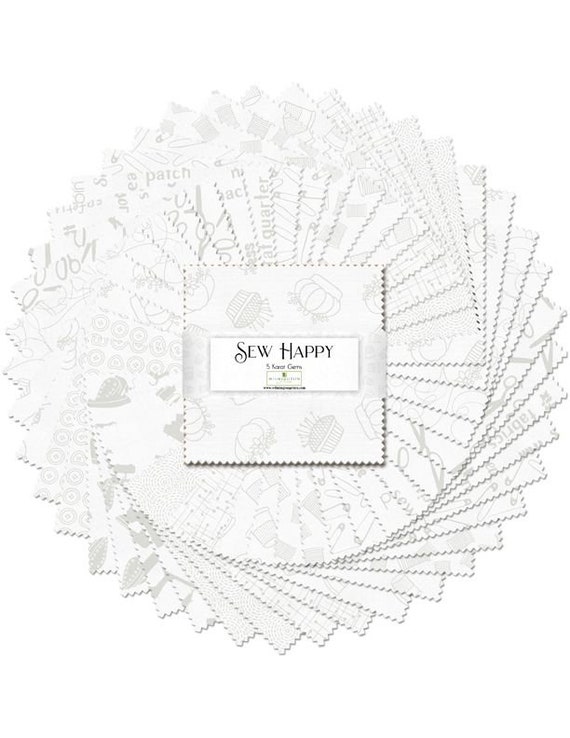 Sew Happy Spools White on White Sew Happy Spools White on White